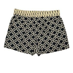 NWOT HAUTE HIPPIE Cute Black Cream Pattern Lightweight Cotton Boho Shorts Large